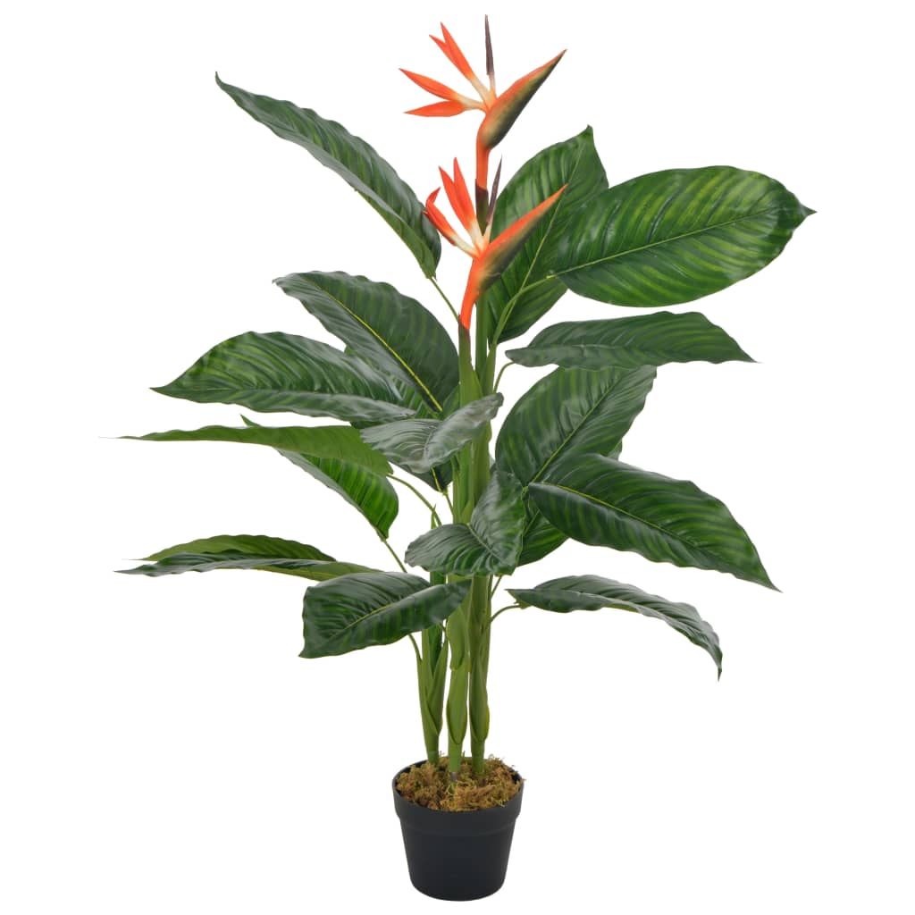 Artificial Plant Strelitzia with Pot Red 100 cm - R and M Furniture