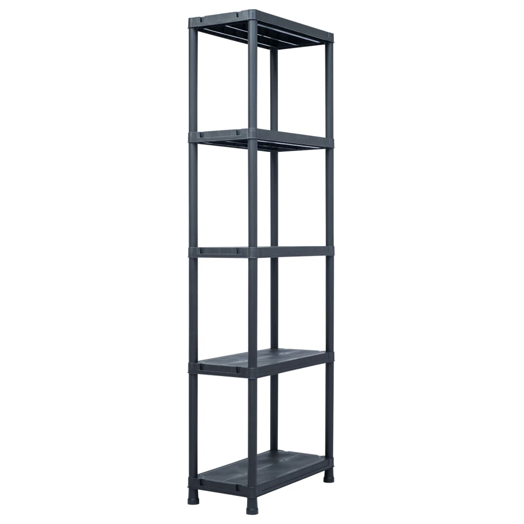 Storage Shelf Rack Black 125 kg 60x30x180 cm Plastic - Style and Chic