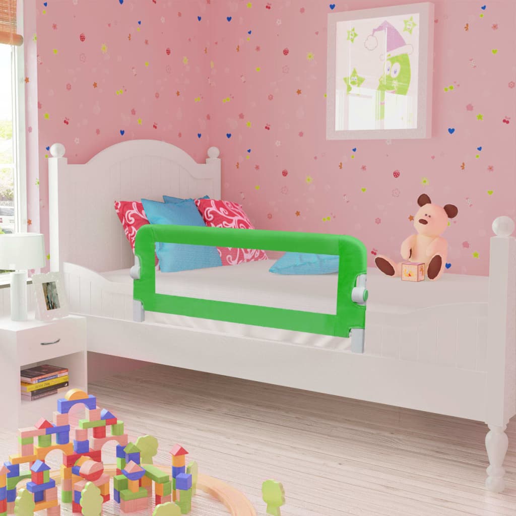 Toddler Safety Bed Rail 2 pcs Green 102x42 cm - Style and Chic