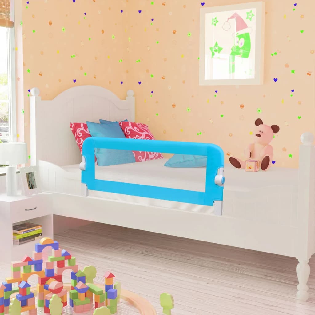 Toddler Safety Bed Rail 2 pcs Blue 102x42 cm - Merlin Deals