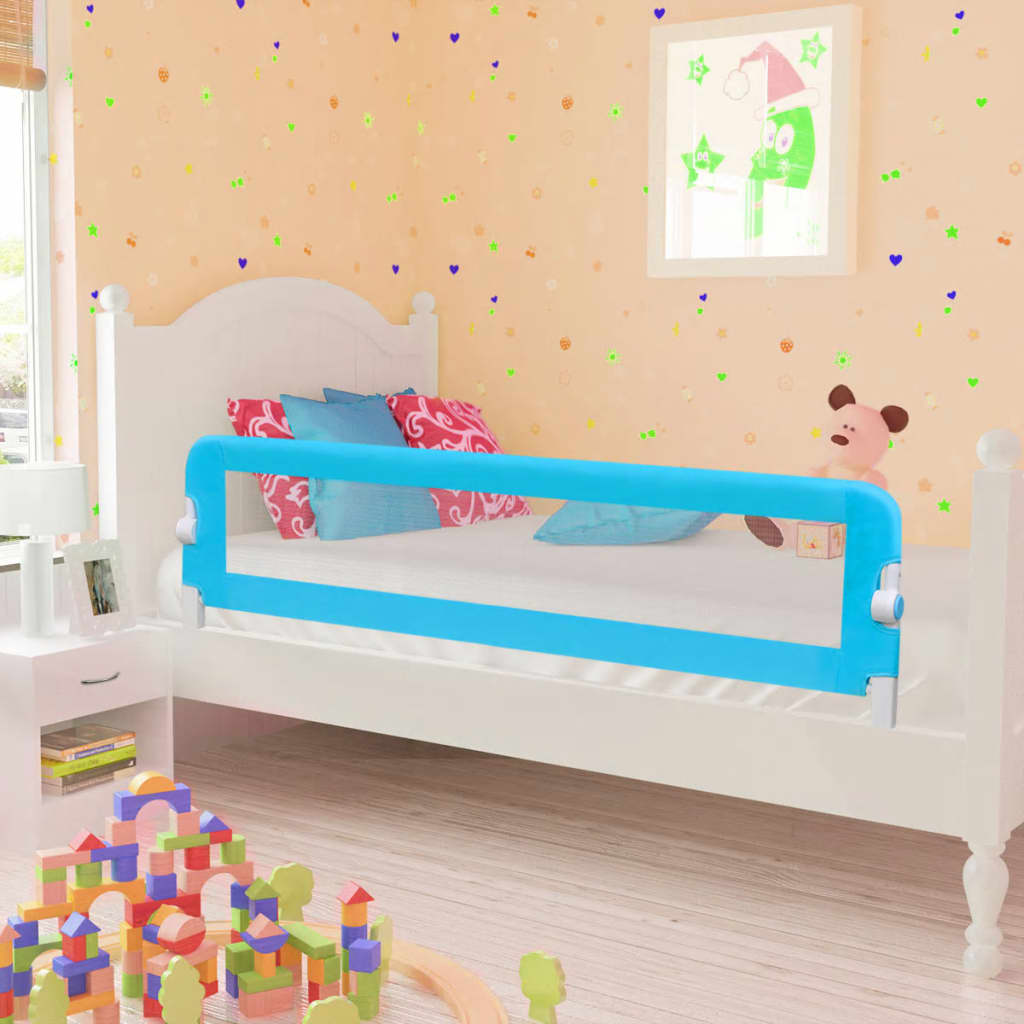 Toddler Safety Bed Rail 2 pcs Blue 150x42 cm - Casper Homes
