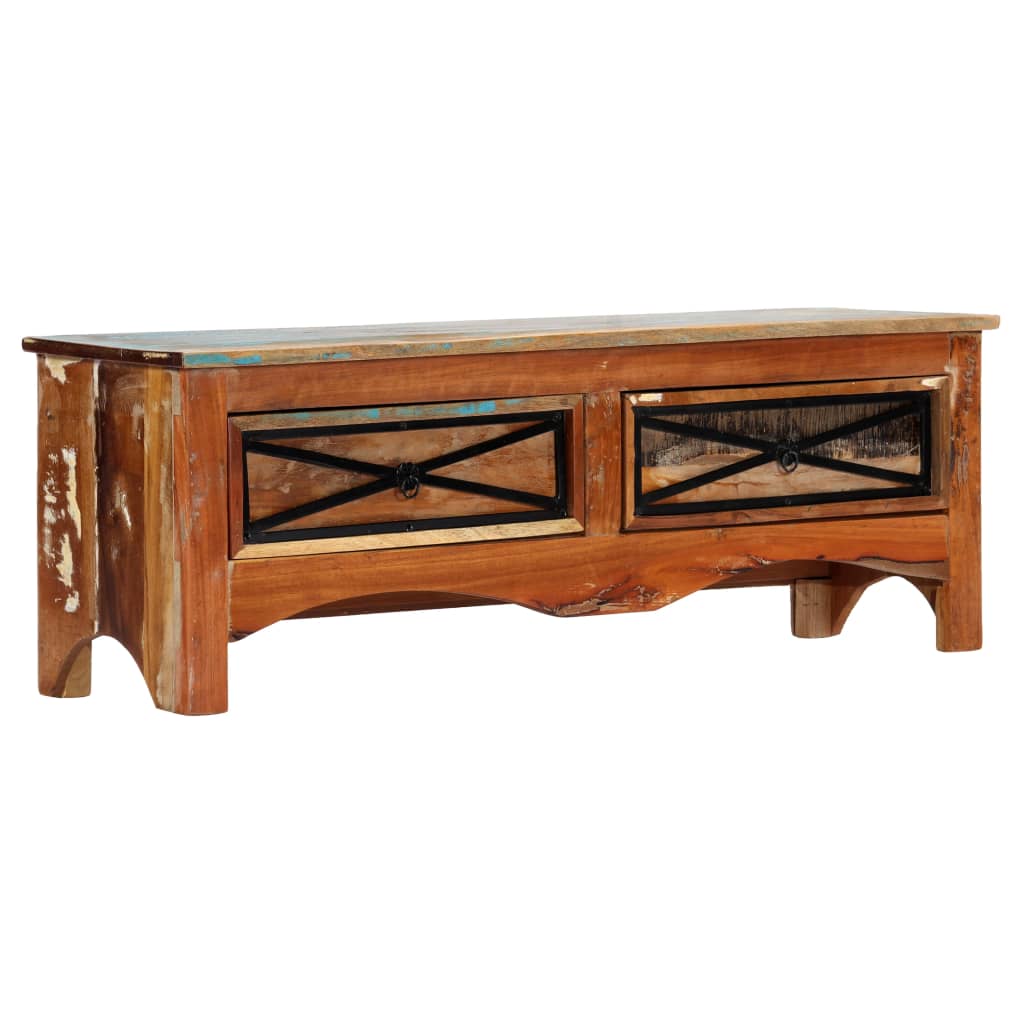 TV Cabinet 120x30x40 cm Solid Reclaimed Wood - Merlin Deals
