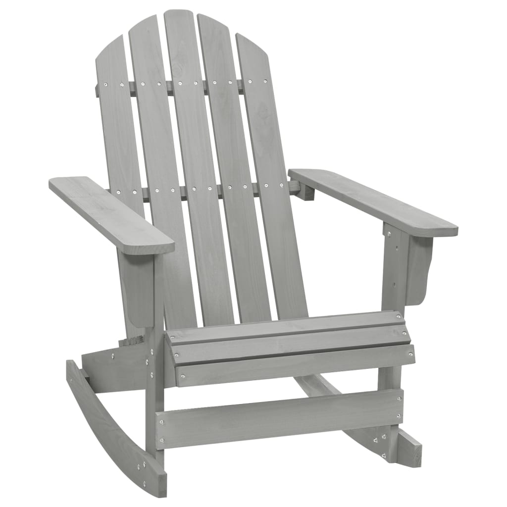 Garden Rocking Chair Wood Grey - Design Hut