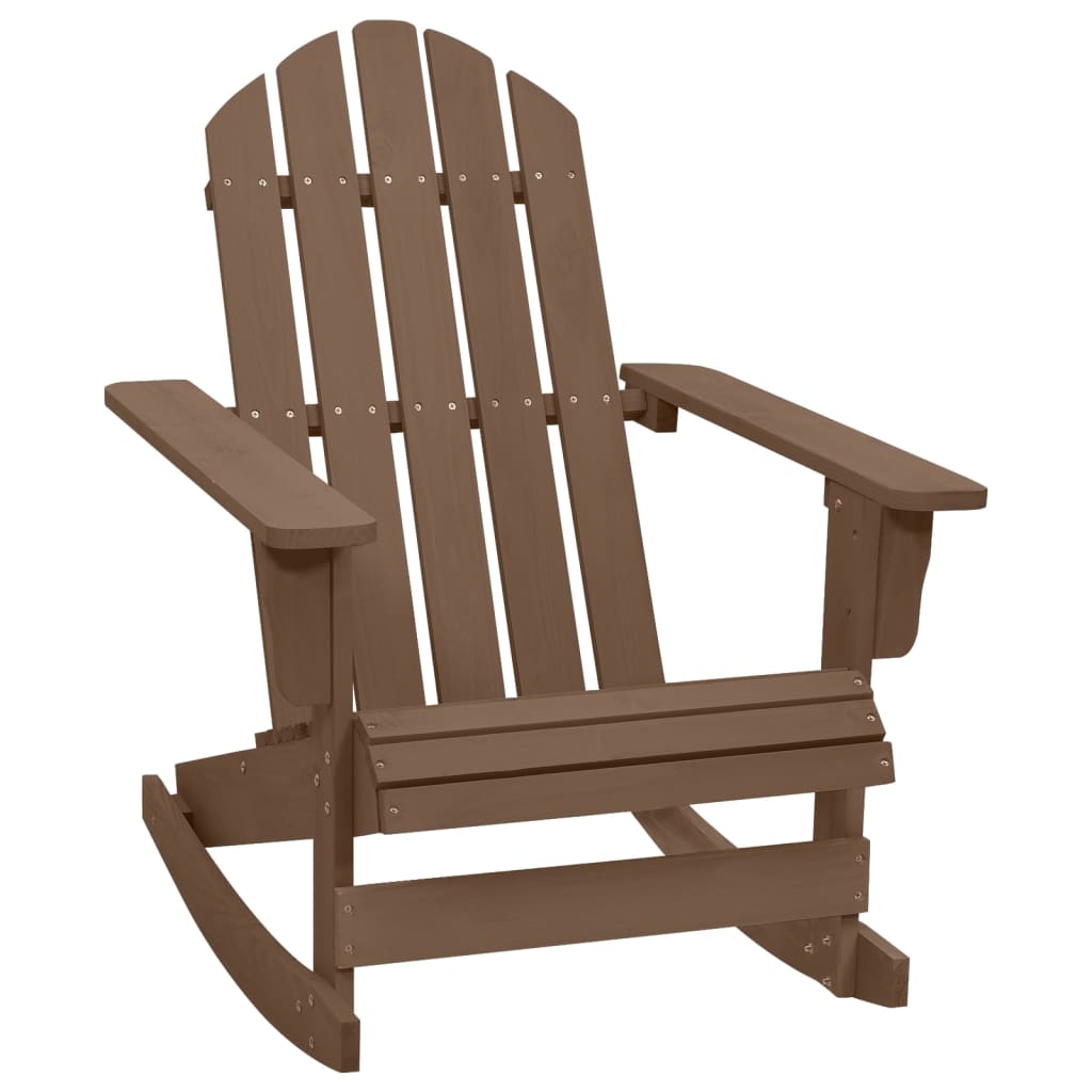 Garden Rocking Chair Wood Brown - Millennium Furniture