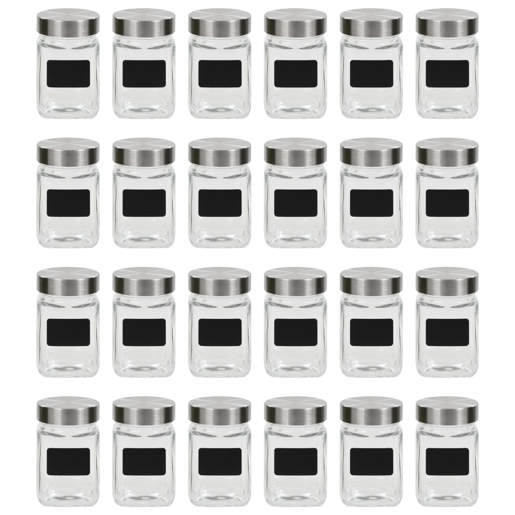 Storage Jars with Sticker 24 pcs 300 ml - Millennium Furniture