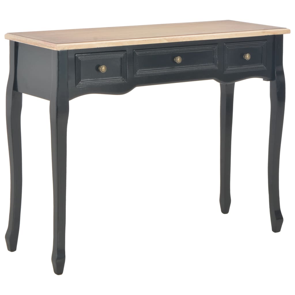 Dressing Console Table with 3 Drawers Black - Millennium Furniture