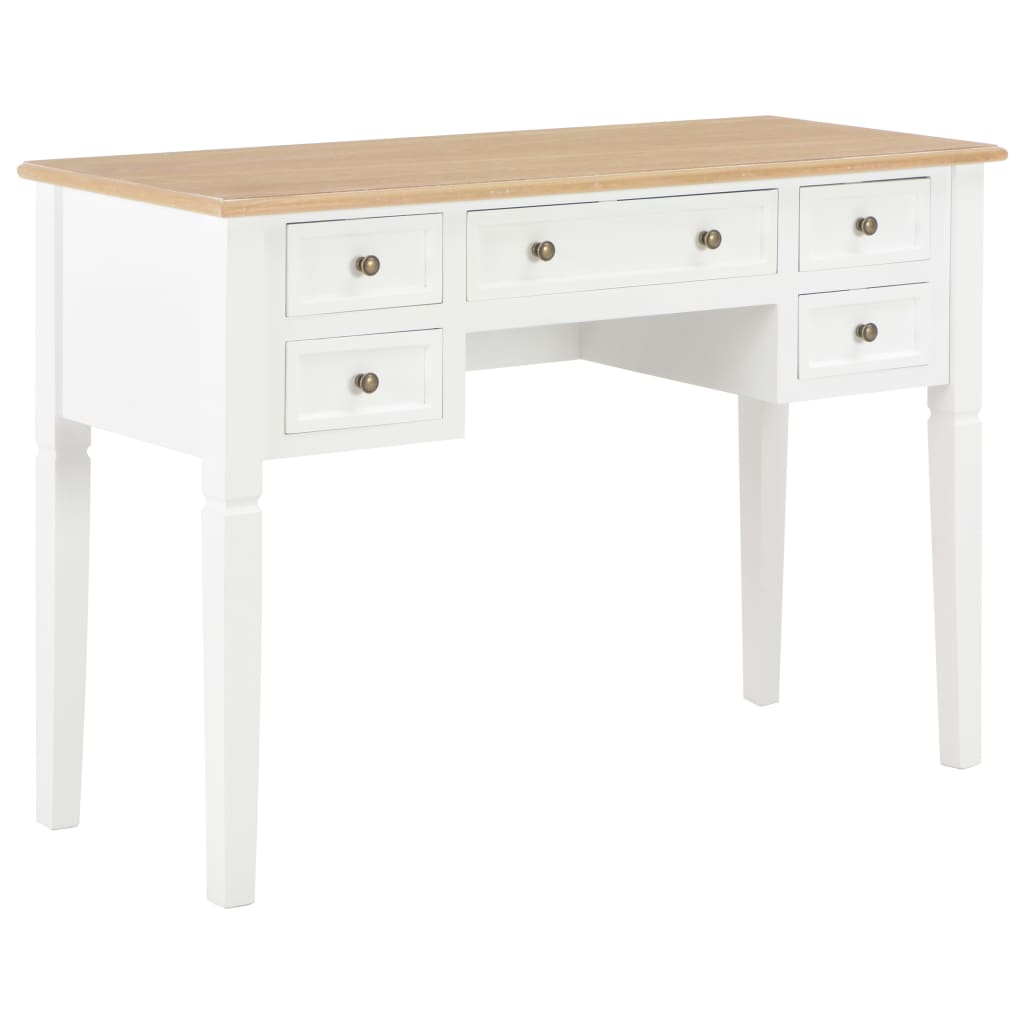Writing Desk White 109.5x45x77.5 cm Wood - Sid & Sam