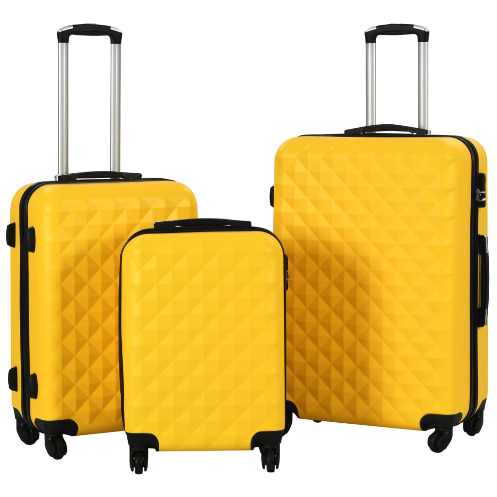 Hardcase Trolley Set 3 pcs Yellow ABS - Tyrell & Tyrell