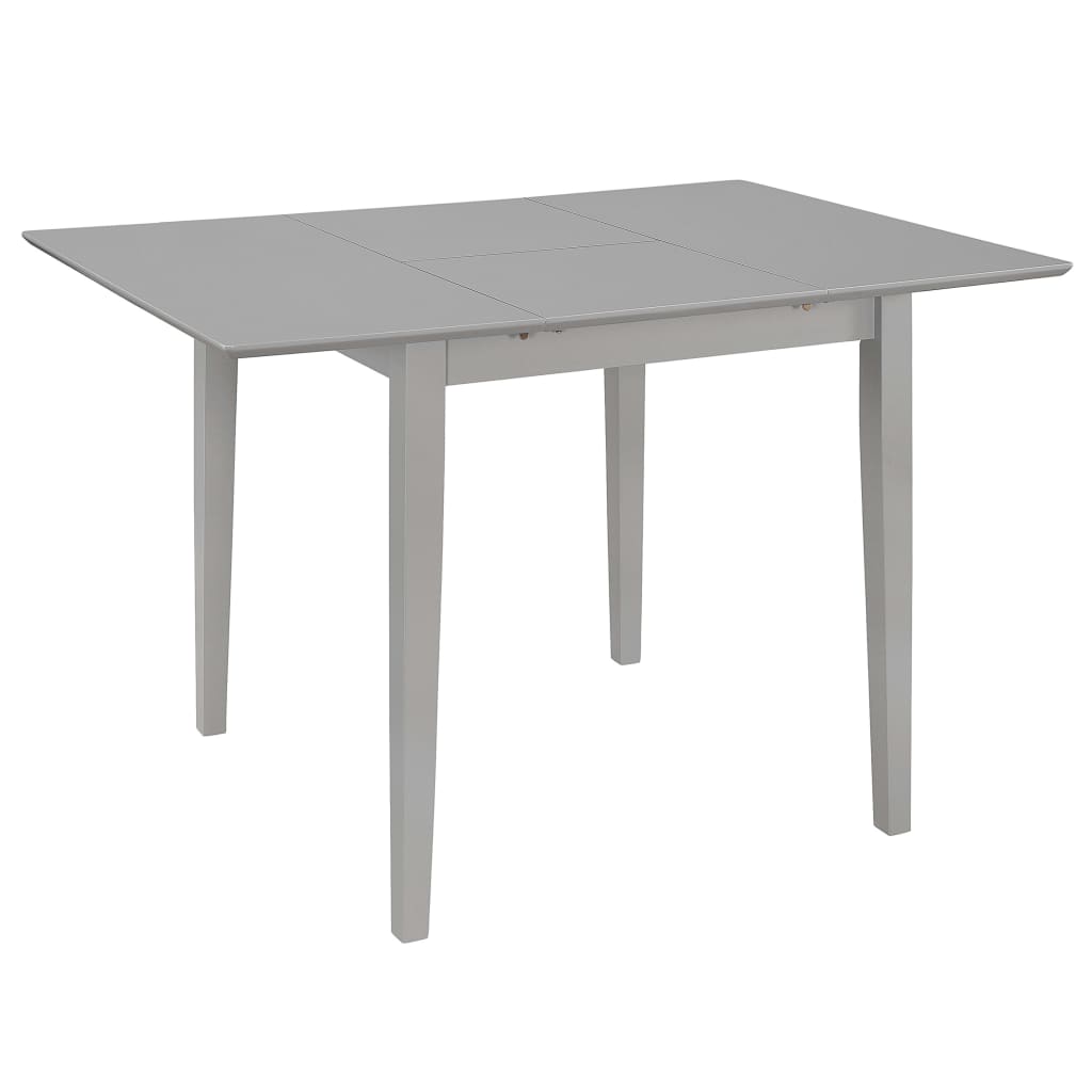 Extendable Dining Table Grey (80-120)x80x74 cm MDF - Casper Homes