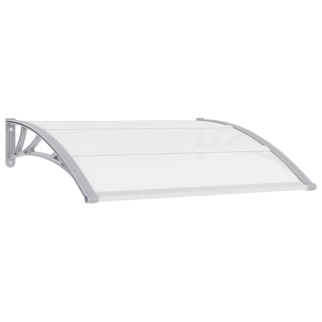 Door Canopy Grey and Transparent 120x80 cm PC - Discount Dealers