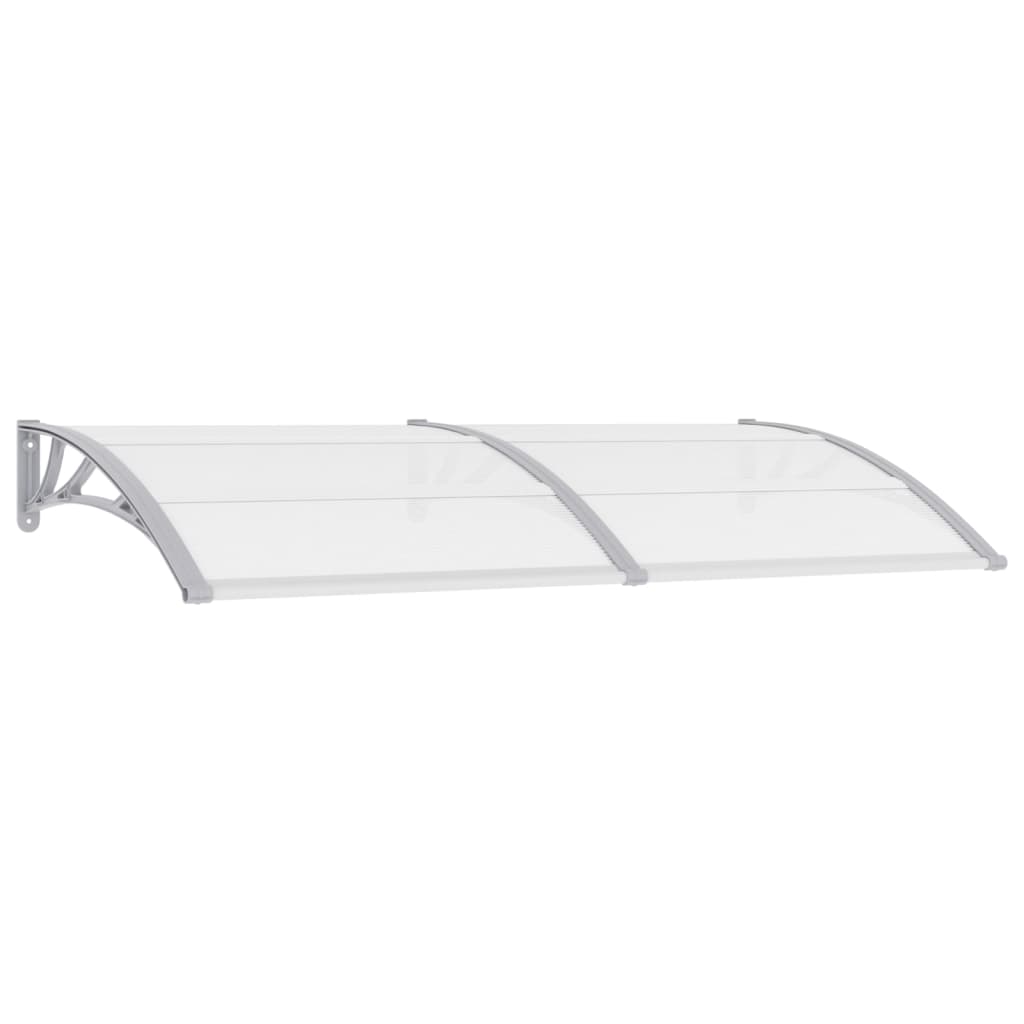 Door Canopy Grey and Transparent 200x80 cm PC - Merkel Designers