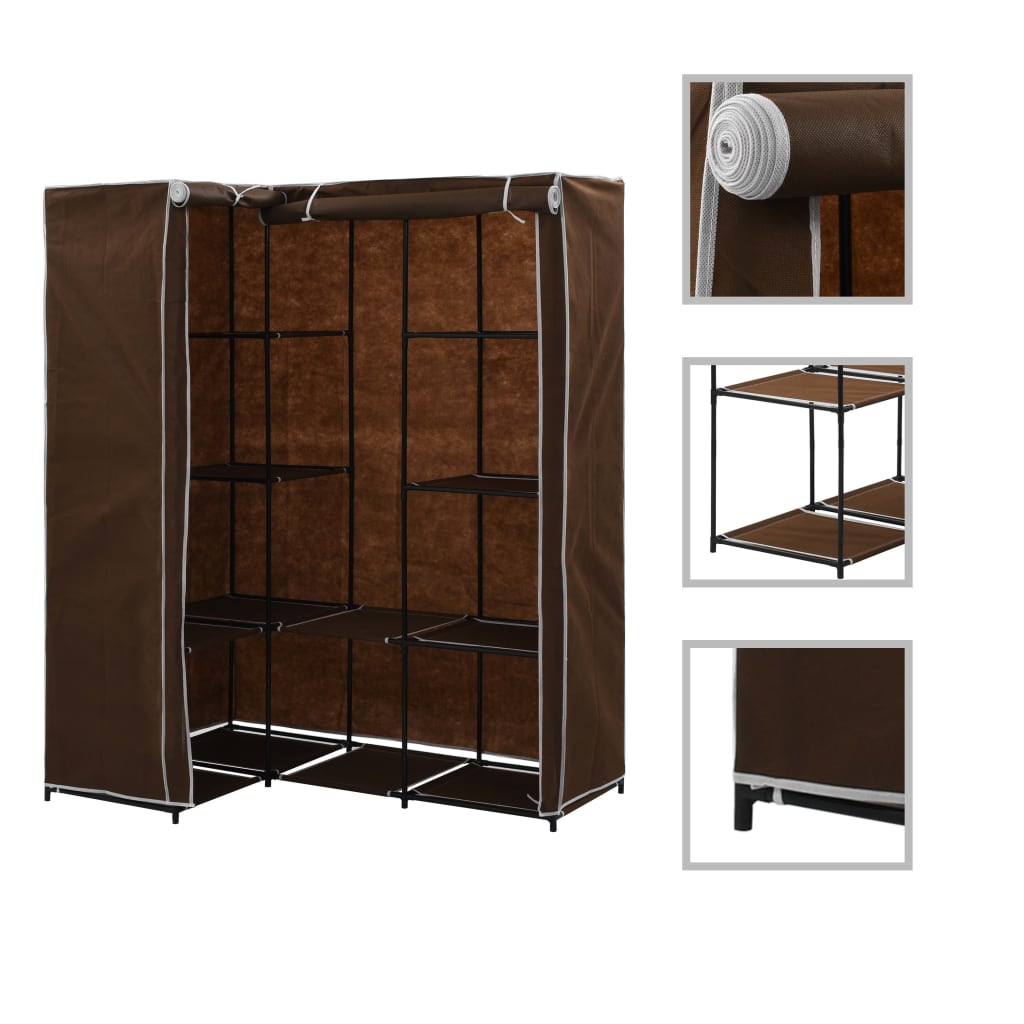 Corner Wardrobe Brown 130x87x169 cm - Millennium Furniture