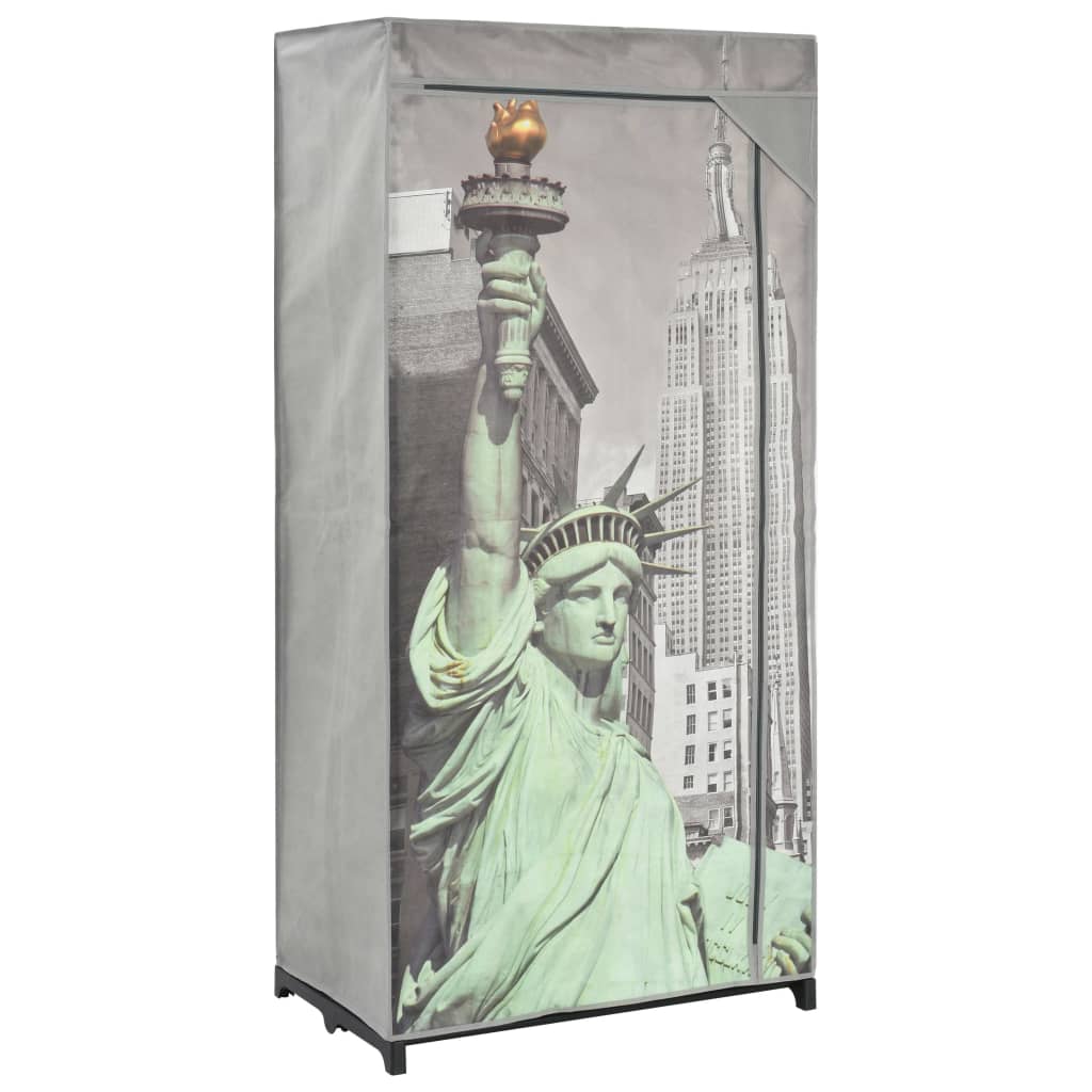 Wardrobe New York 75x45x160cm Fabric - Design Hut