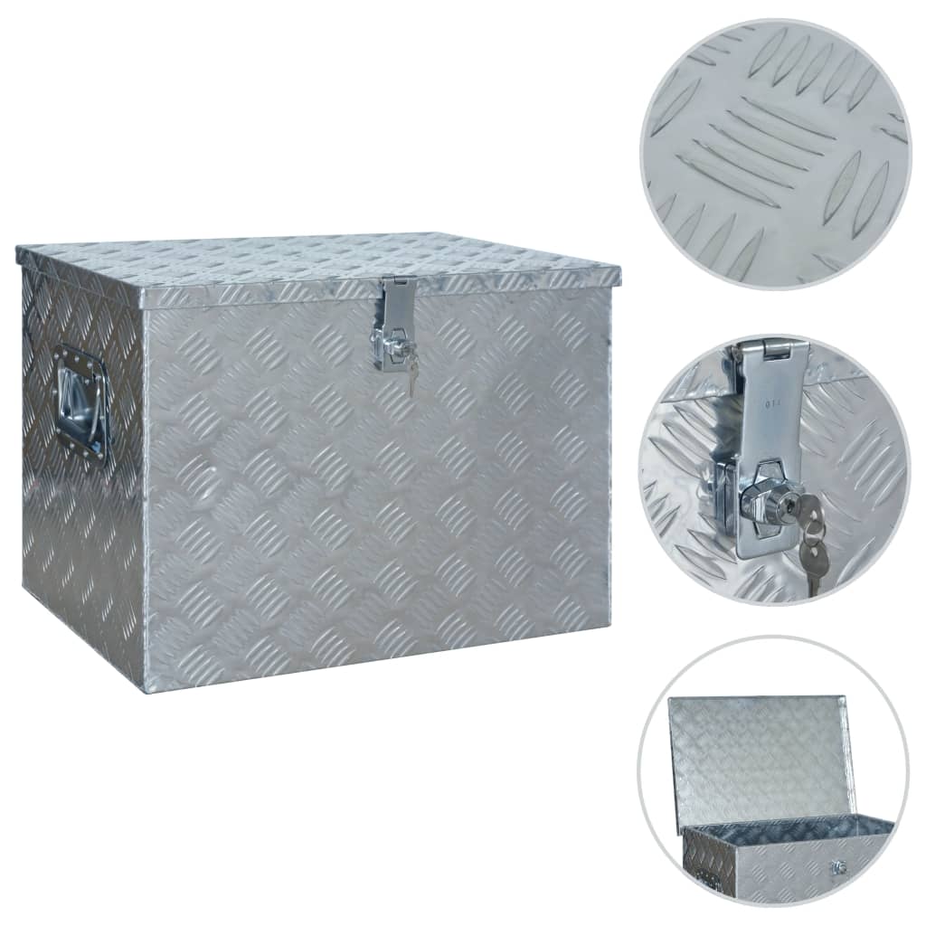 Aluminium Box 610x430x455 mm Silver - Style and Chic