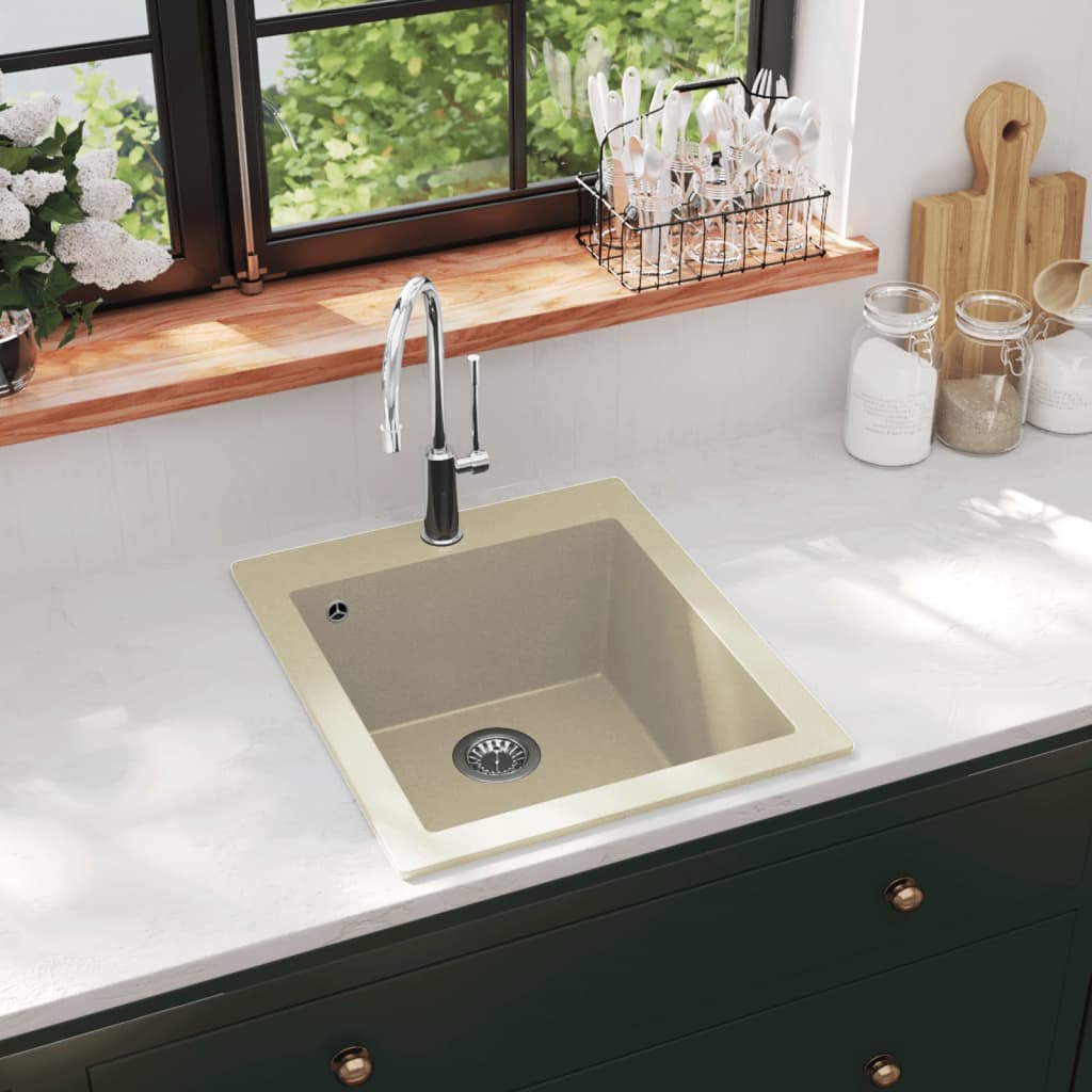 Granite Kitchen Sink Single Basin Beige - R and M Furniture