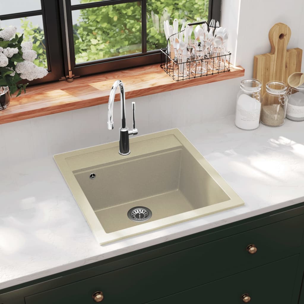 Granite Kitchen Sink Single Basin Beige - Tyrell & Tyrell