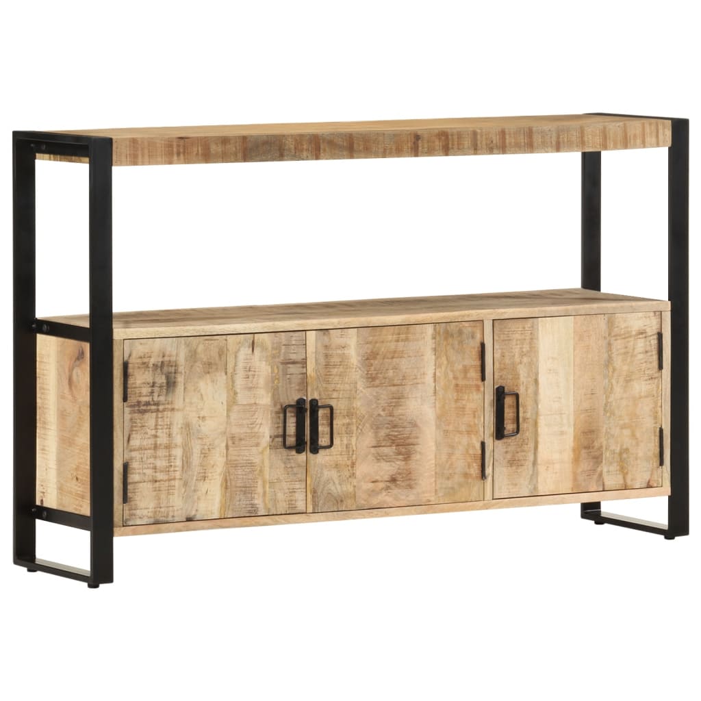Side Cabinet 120x30x75 cm Solid Mango Wood - Discount Dealers