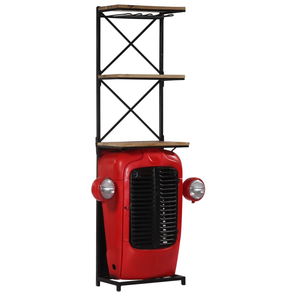 Tractor Wine Cabinet 49x31x172 cm Solid Mango Wood - Direct Imports