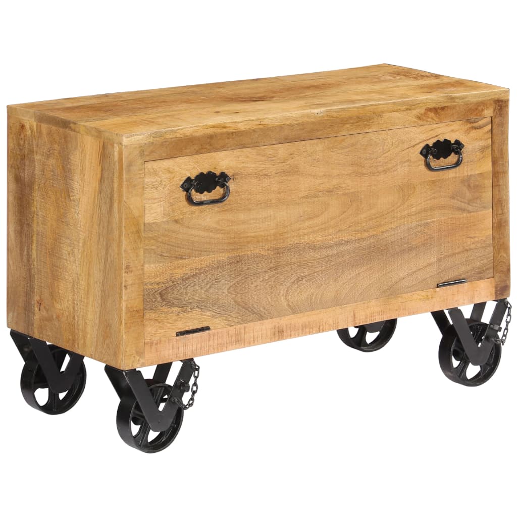 Shoe Cabinet 86x35x55 cm Solid Mango Wood - Millennium Furniture