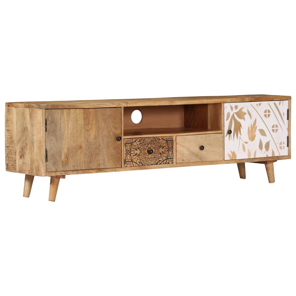 TV Cabinet 140x30x40 cm Solid Mango Wood - Casper Homes