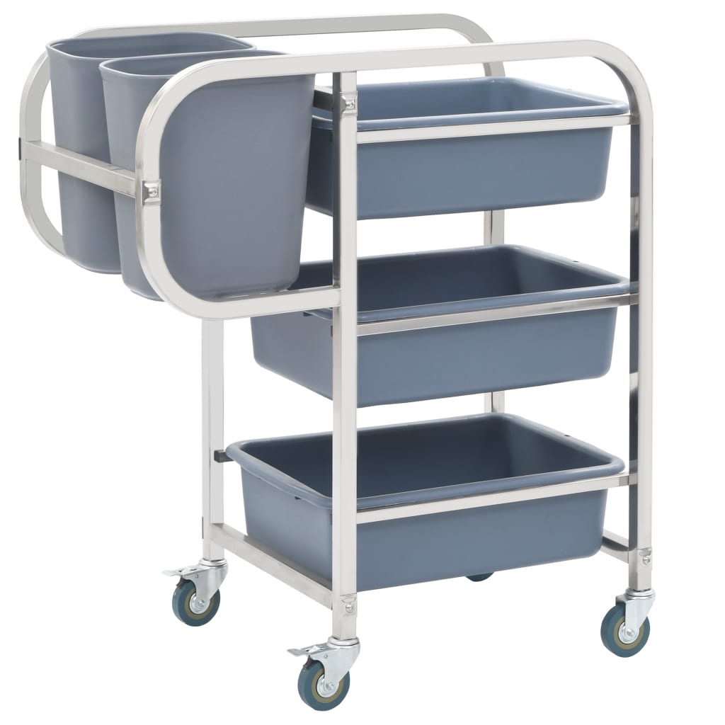 Kitchen Cart with Plastic Containers 82x43.5x92 cm - Millennium Furniture