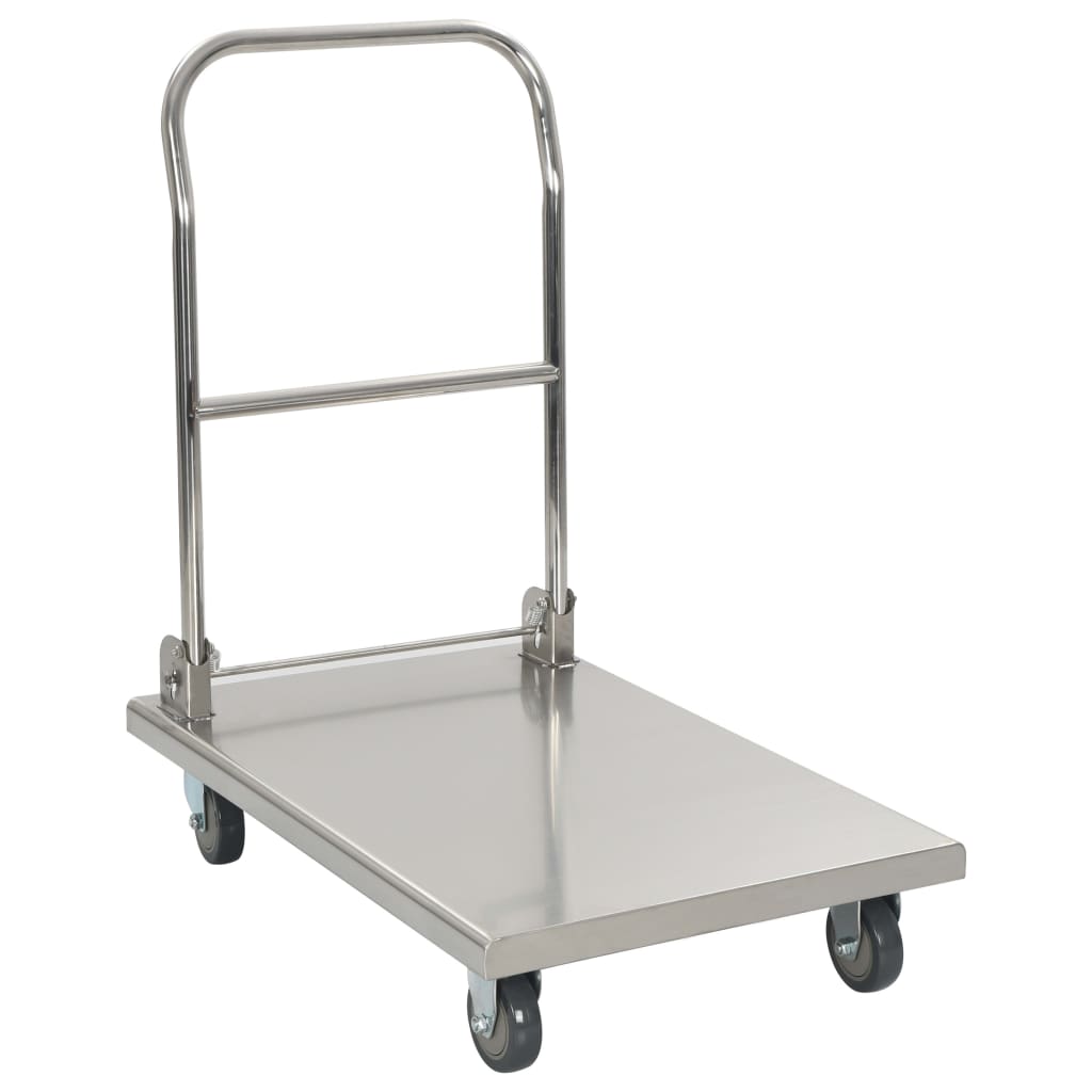 Platform Wagon Silver 82x53x86 cm Stainless Steel - Casper Homes