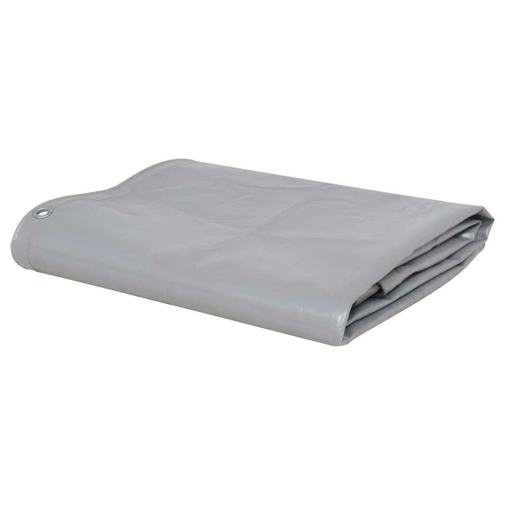 Tarpaulin 650 g/m2 1.5x6 m Grey - Discount Dealers