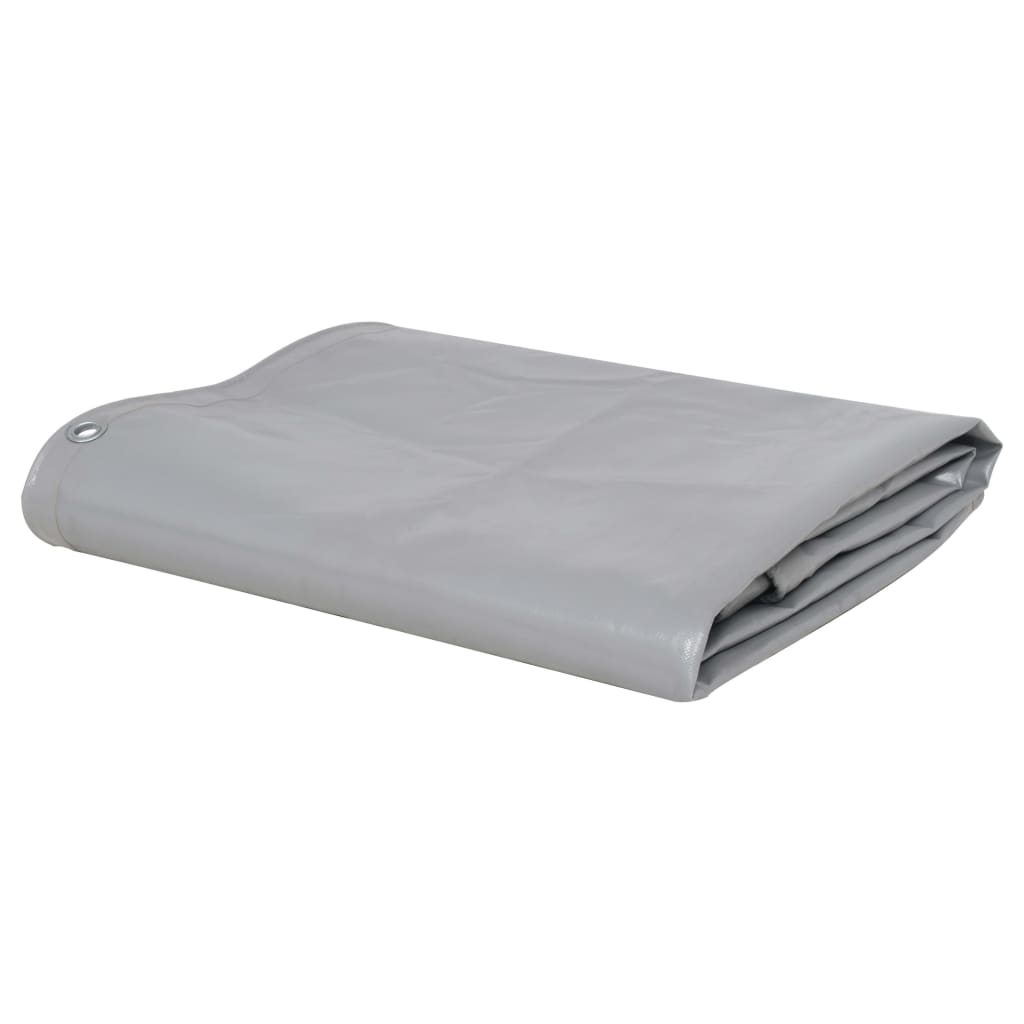 Tarpaulin 650 g/m2 1.5x20 m Grey - The Home Maker