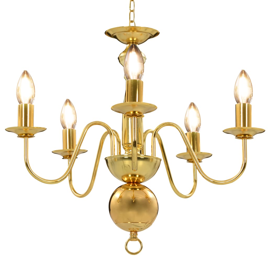 Chandelier Golden 5 x E14 Bulbs - Millennium Furniture