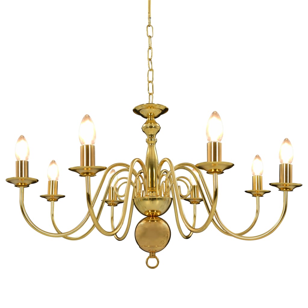 Chandelier Golden 8 x E14 Bulbs - Merkel Designers