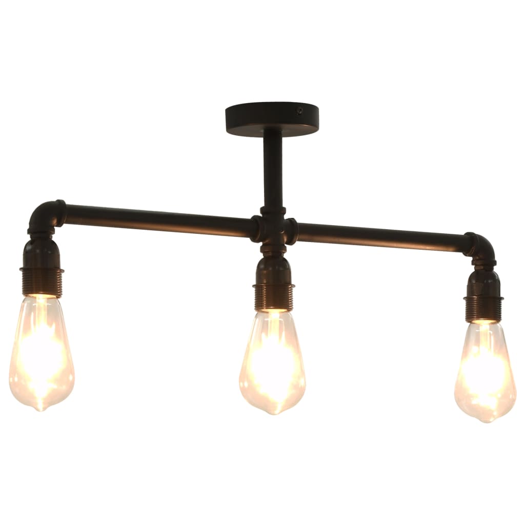 Ceiling Lamp Black 3 x E27 Bulbs - Design Hut