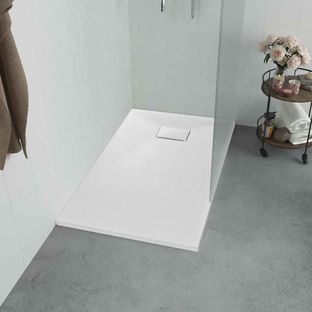 Shower Base Tray SMC White 90x80cm - Casper Homes