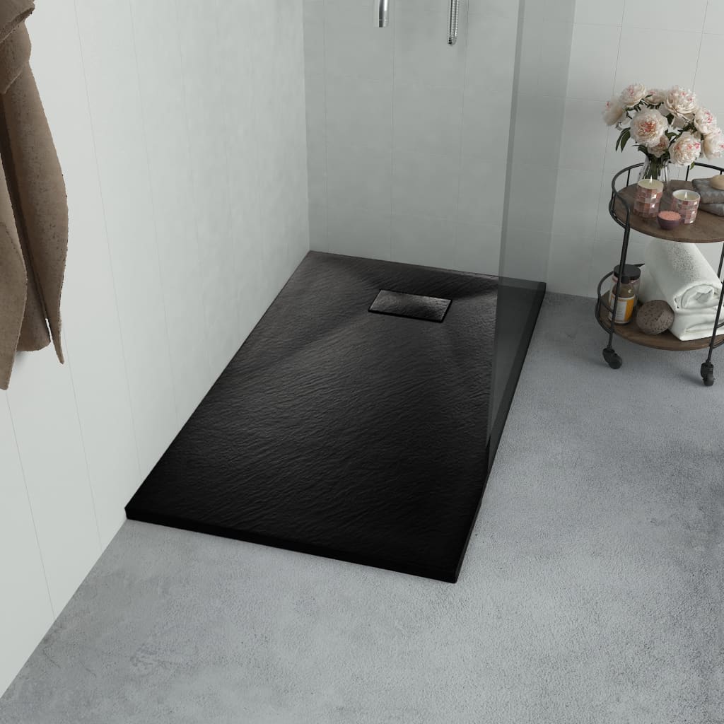Shower Base Tray SMC Black 80x80cm - Casper Homes