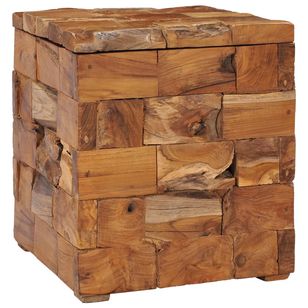 Storage Stool Solid Teak Wood - Discount Dealers