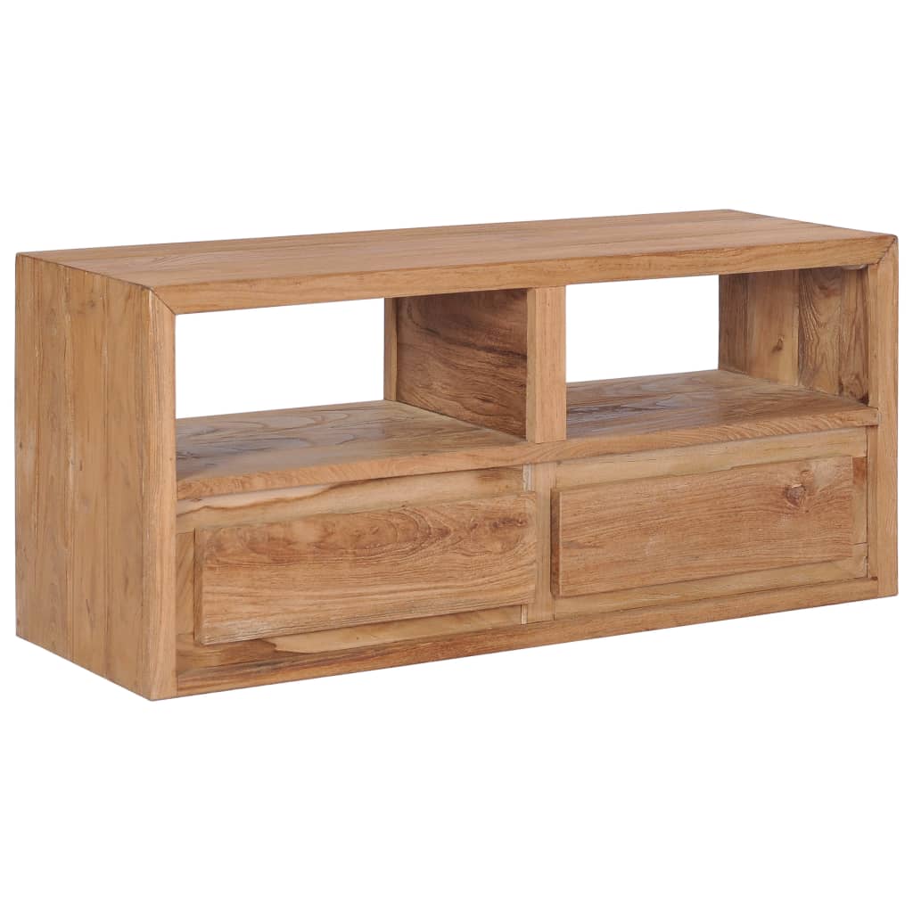 TV Cabinet 90x30x40 cm Solid Teak Wood - Millennium Furniture