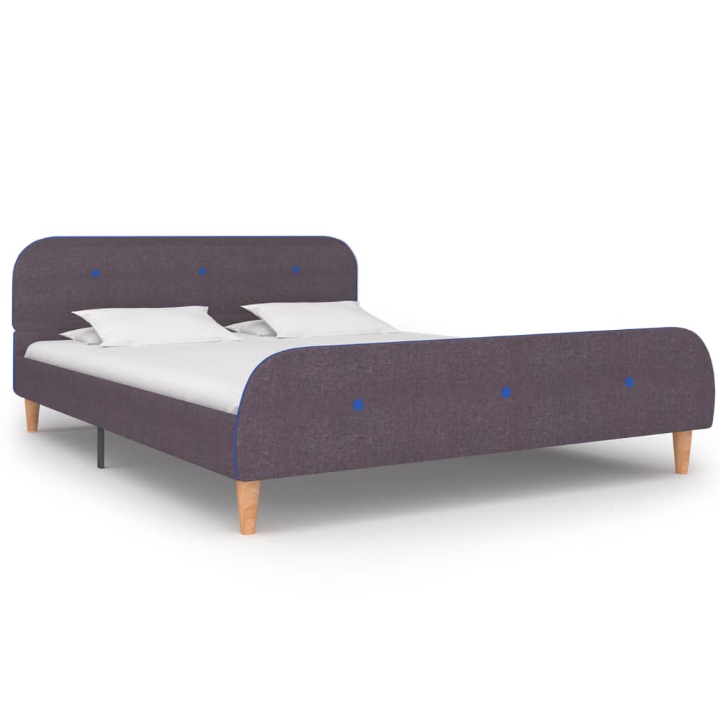 Bed Frame Taupe Fabric 135x190 cm Double - Millennium Furniture