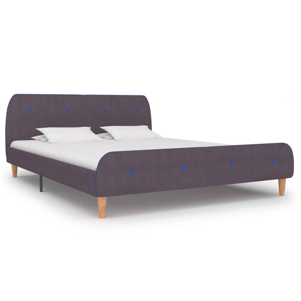 Bed Frame Taupe Fabric 150x200 cm King Size - Style and Chic