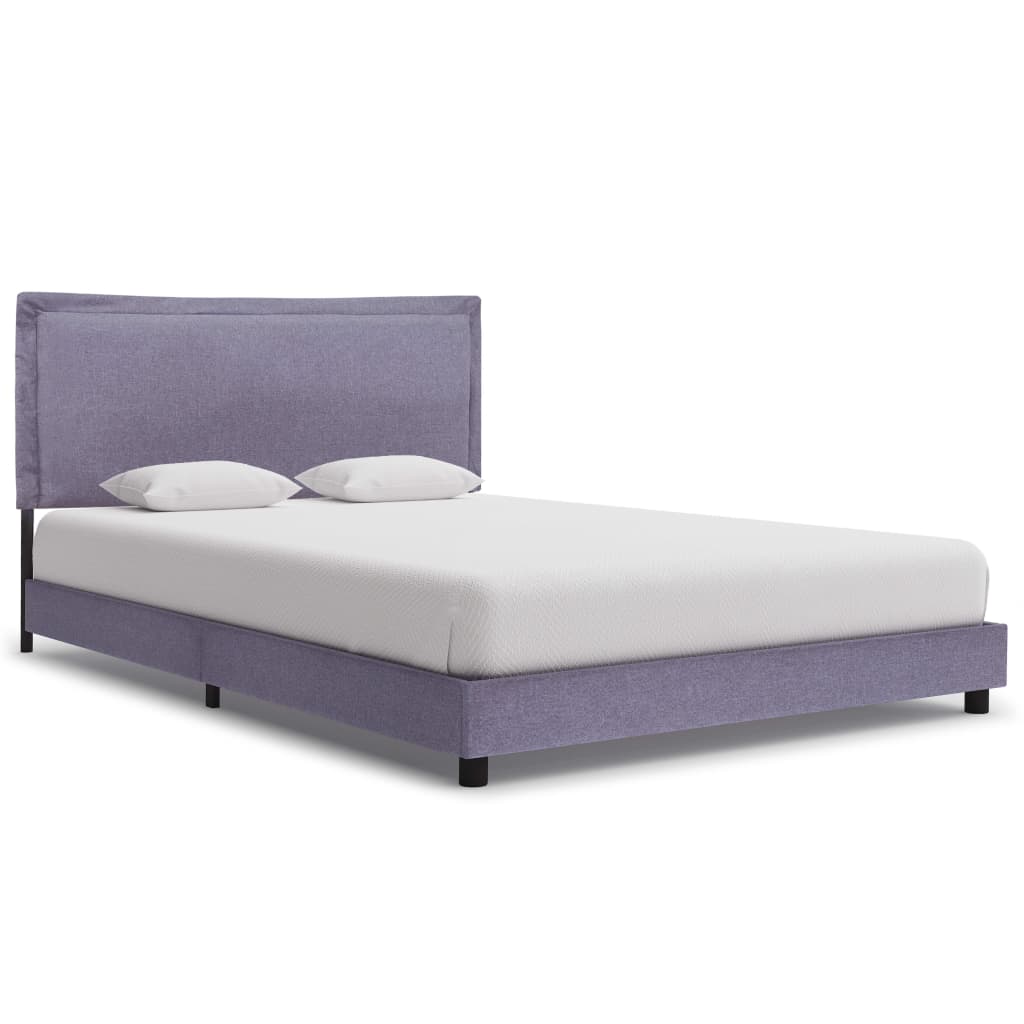 Bed Frame Light Grey Fabric 135x190 cm Double - All Things Good