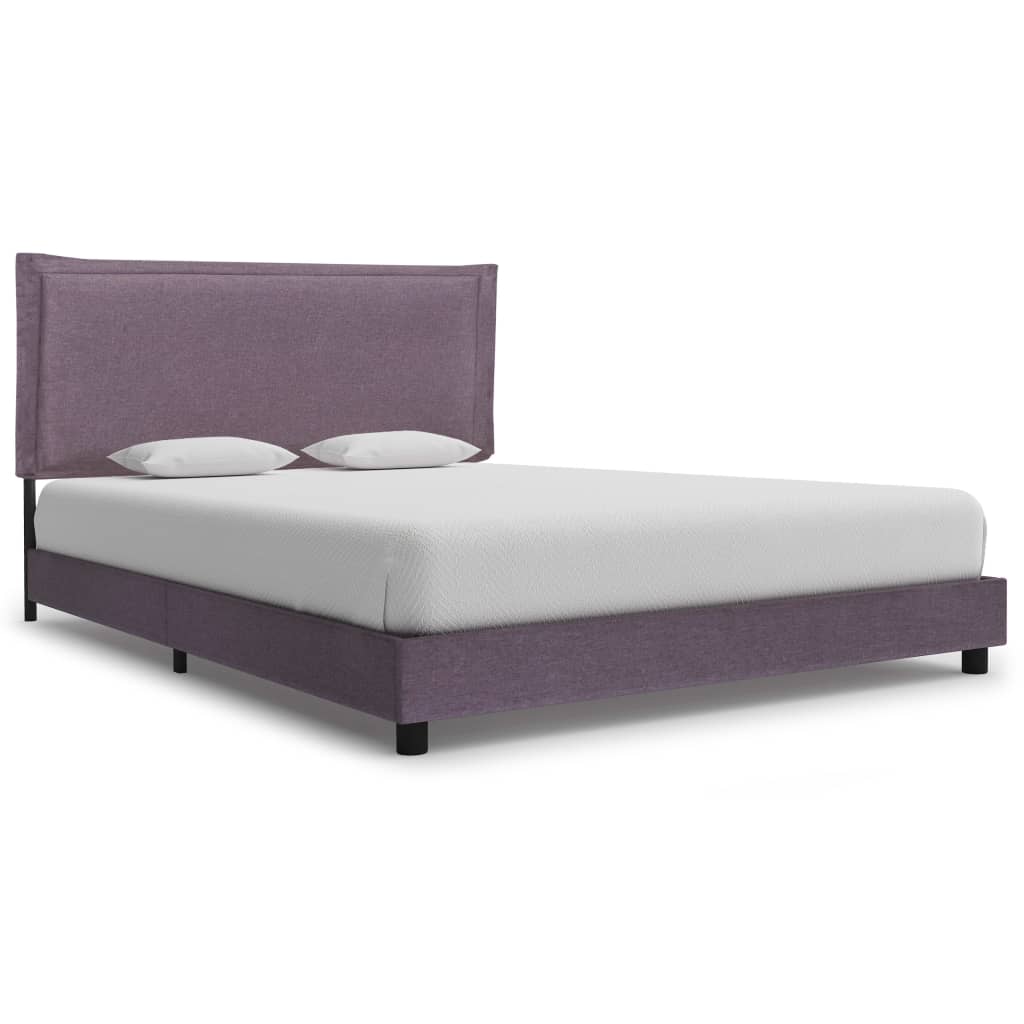 Bed Frame Taupe Fabric 135x190 cm Double - Style and Chic