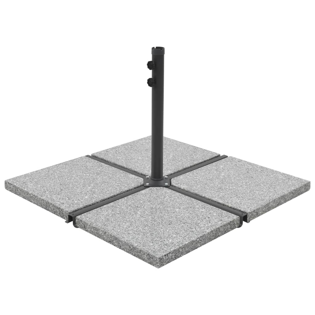 Umbrella Weight Plates 4 pcs Grey Granite Square 100 kg - Style and Chic