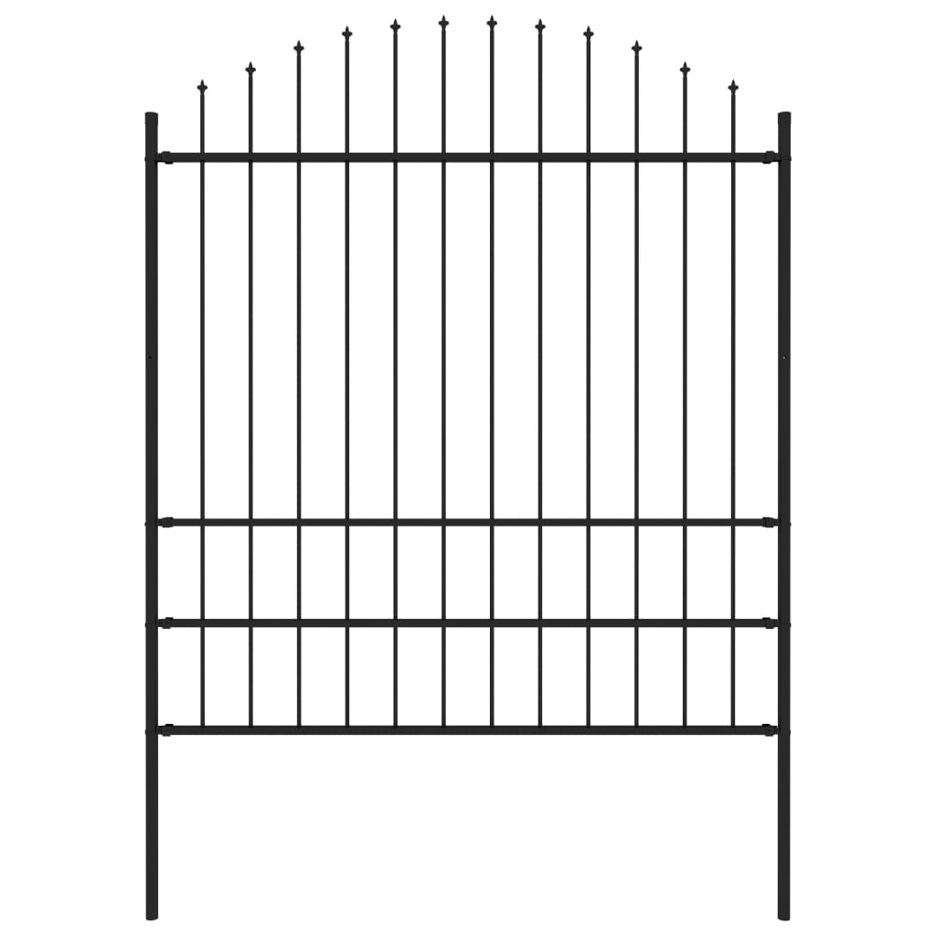Garden Fence with Spear Top Steel - Decor Base