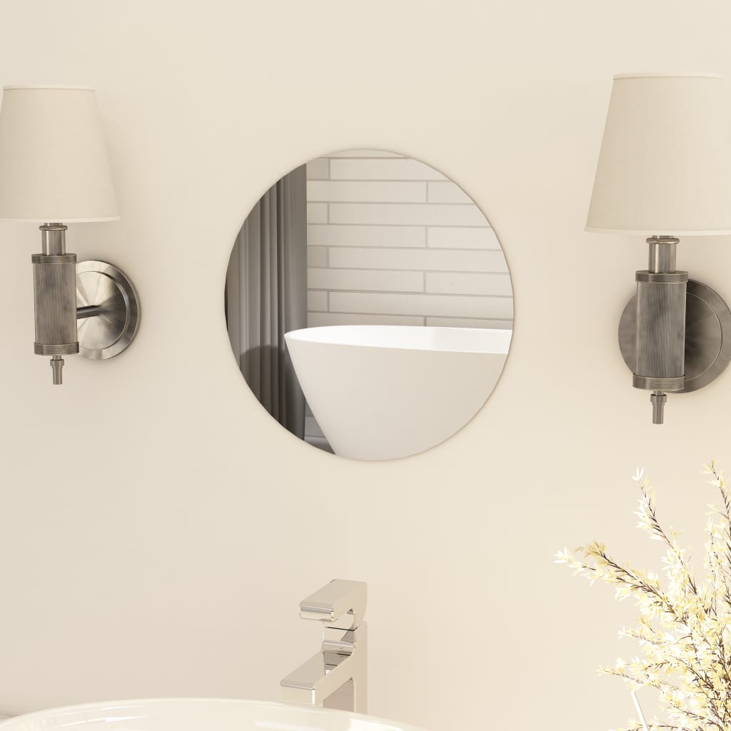 Frameless Mirror Round 30 cm Glass - Casper Homes