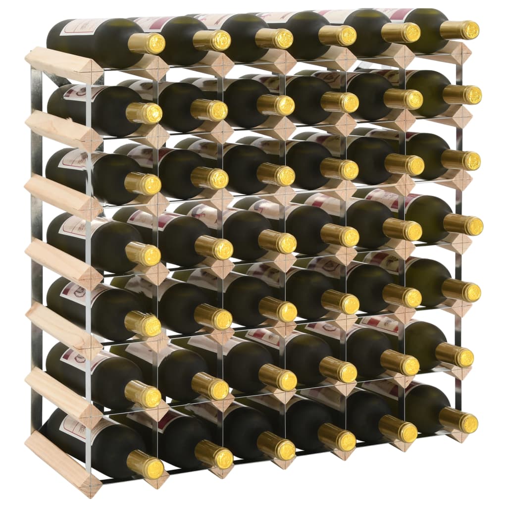 Wine Rack for 42 Bottles Solid Pinewood - Decor Base