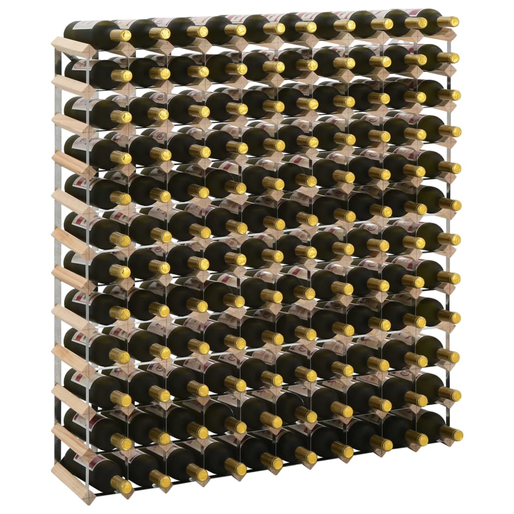 Wine Rack for 120 Bottles Solid Pinewood - The Home Maker