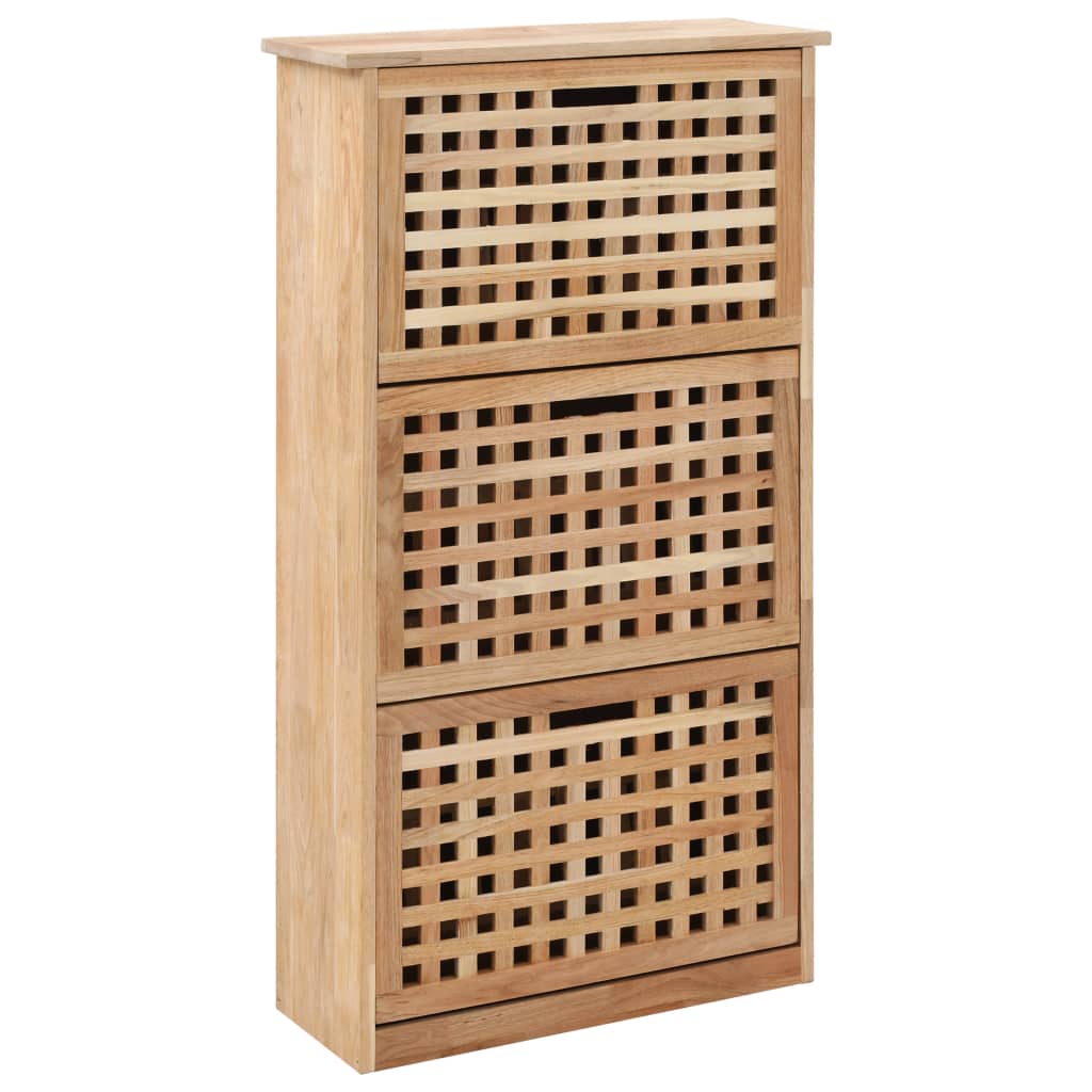 Shoe Storage Cabinet 55x20x104 cm Solid Walnut Wood - Sid & Sam