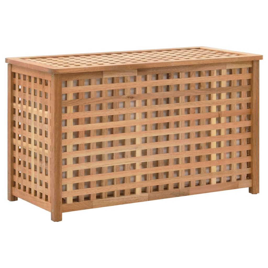 Laundry Chest 77.5x37.5x46.5 cm Solid Walnut Wood - Sid & Sam