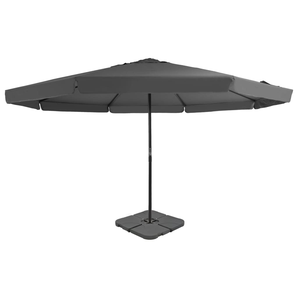 MESLOFT Garden Parasol with Portable Base Anthracite - Charlotte Dunes