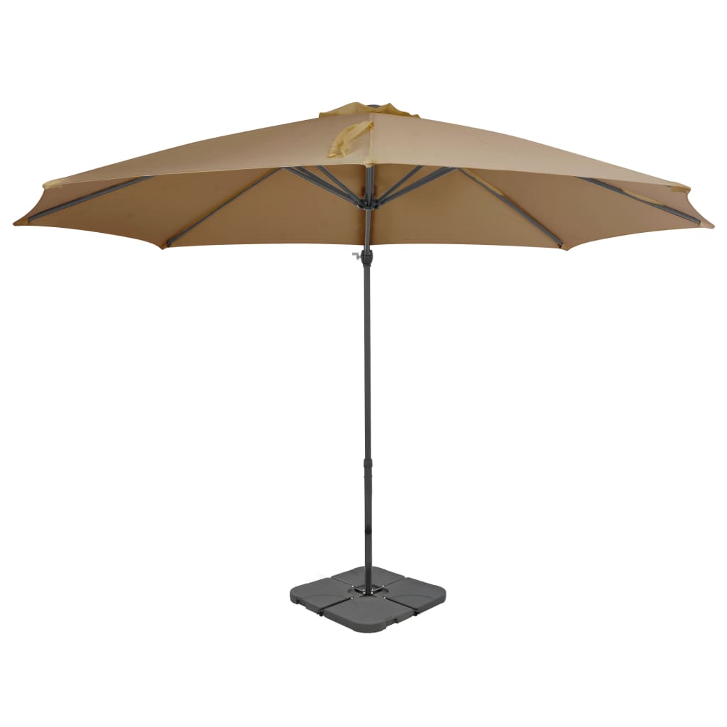 Outdoor Umbrella with Portable Base Taupe - Merkel Designers