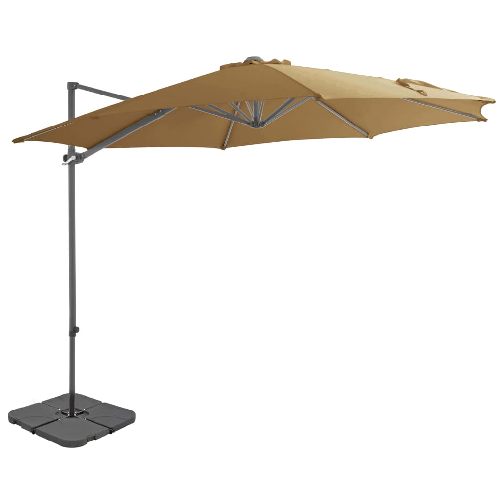 Outdoor Umbrella with Portable Base Taupe - Tyrell & Tyrell