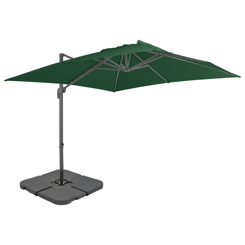Outdoor Umbrella with Portable Base Green - Style and Chic